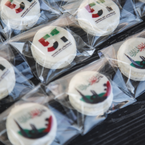 Wrapped UAE National Day Customized French Macarons